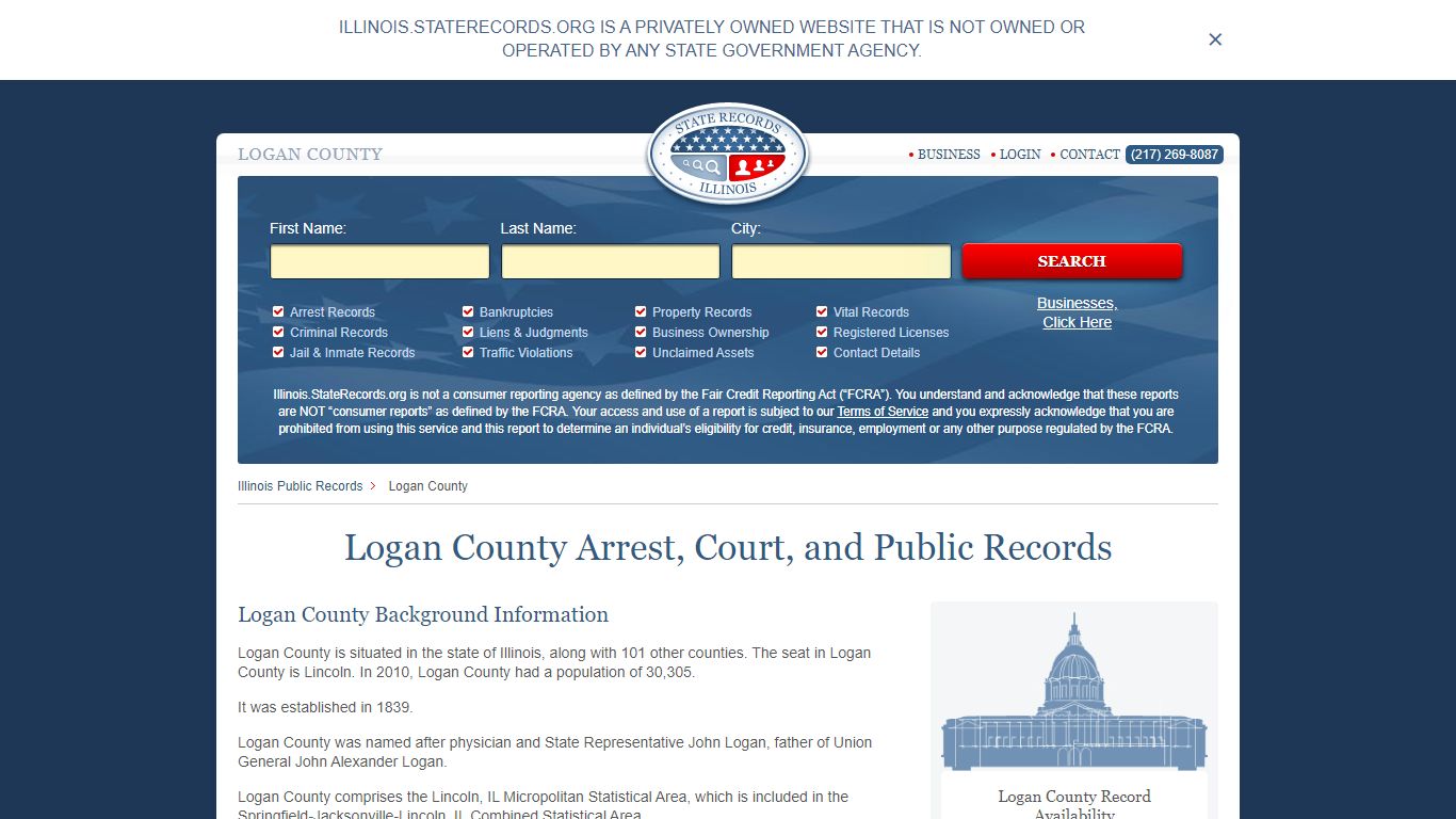 Logan County Arrest, Court, and Public Records